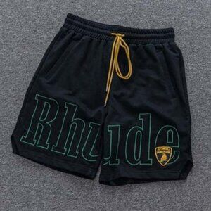 Rhude x Lamborghini Military Twill Emboiered Logo Shorts Black